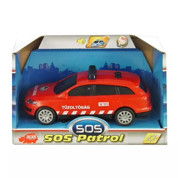 SOS Patrol műanyag autó - tűzoltó autó
