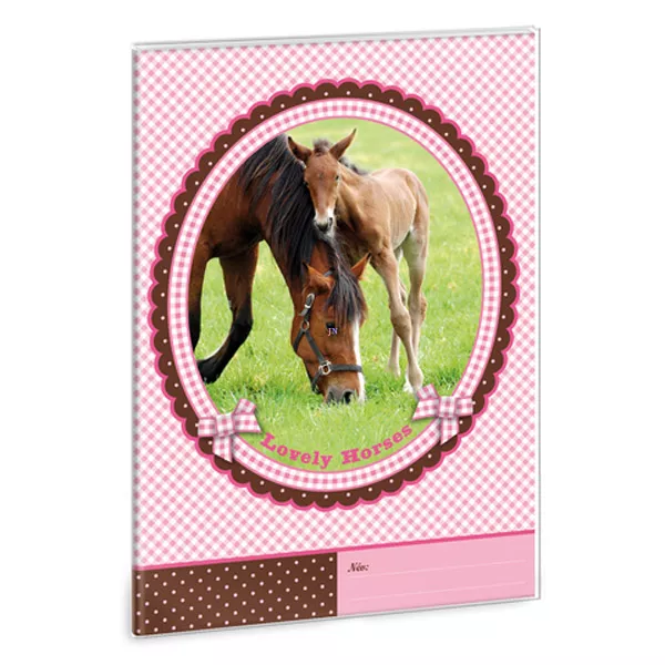 My Horse lovas A5-ös füzetborító - rózsaszín-barna