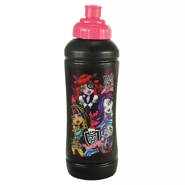 Monster High: műanyag kulacs - fekete