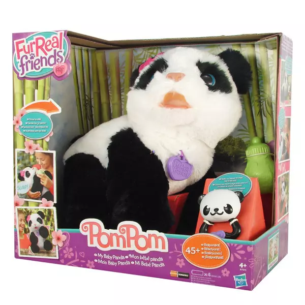 FurReal Friends - Pom Pom, ursuleţul panda figurină pluş interactiv