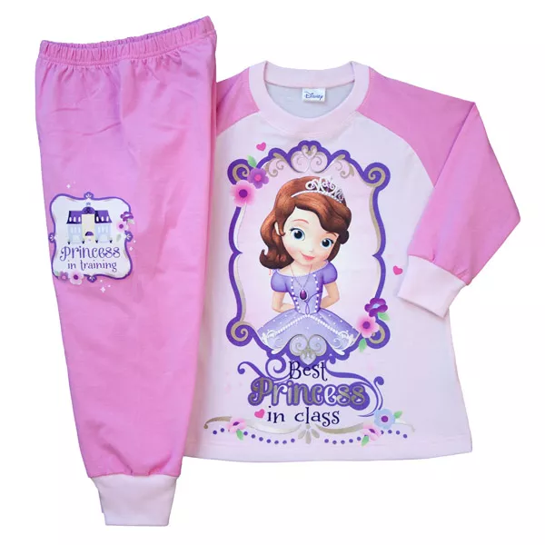 Disney hercegnők: Sofia hercegnő rózsaszín hosszú ujjú pizsama 92-98-as méret
