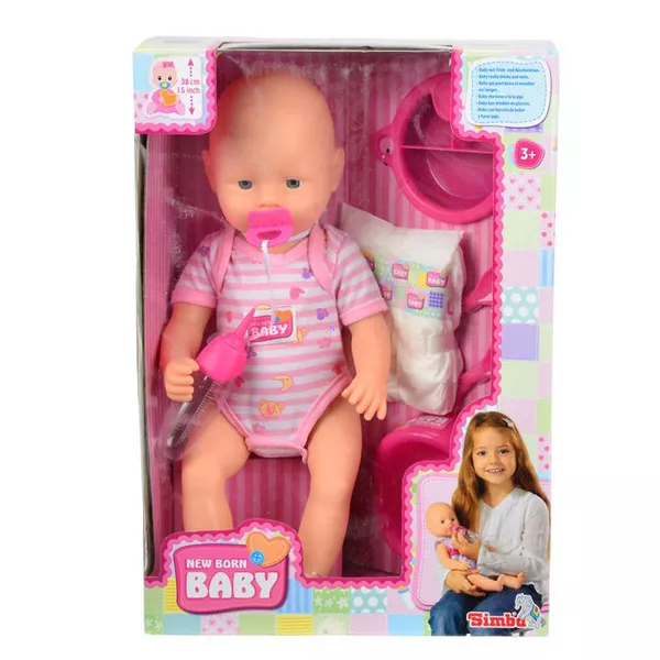 New Born Baby interaktív játékbaba - 38 cm