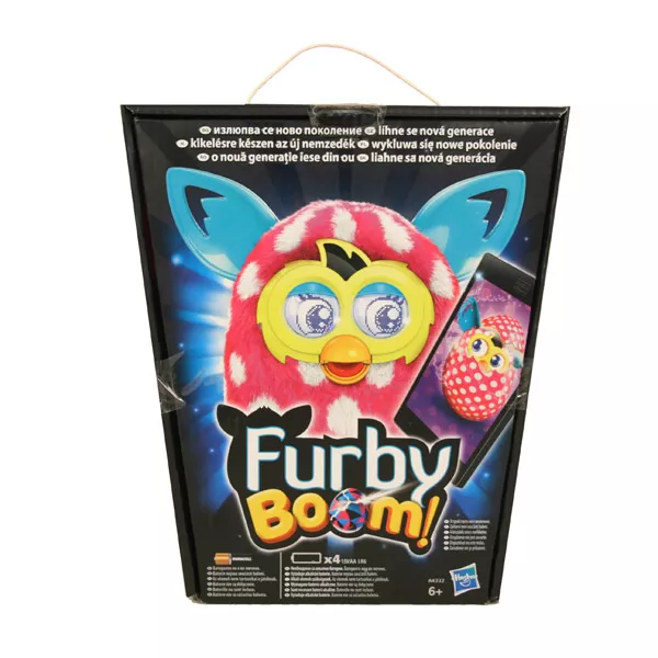 Furby Boom interaktív plüssfigura - rózsaszín-fehér