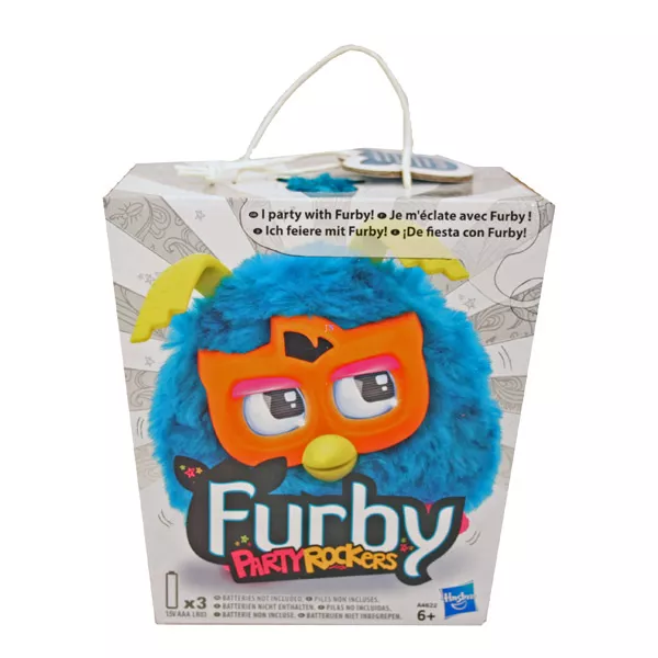 Furby Party Rockers interaktív kék plüssfigura