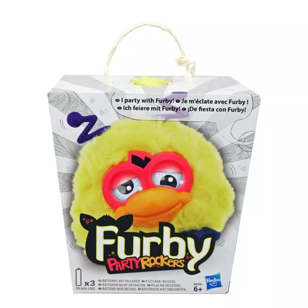Furby Party Rockers interaktív sárga plüssfigura