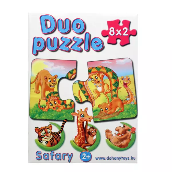 Duo Puzzle 8 x 2 darabos - szafari