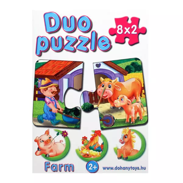 Duo Puzzle 8 x 2 darabos - farm