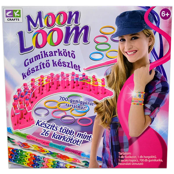 Moon Loom gumikarkötő készítő készlet, 700 darabos