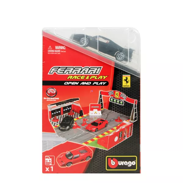 Bburago Ferrari Open and Play szett: Ferrari F40 - fekete 1:43