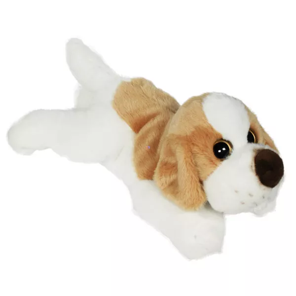 Fekvő beagle kutya 30 cm-es plüssfigura