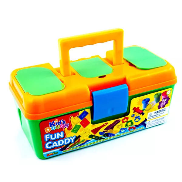 Set plastilină colorată - în cutie plastic, cu 4 borcănaşe