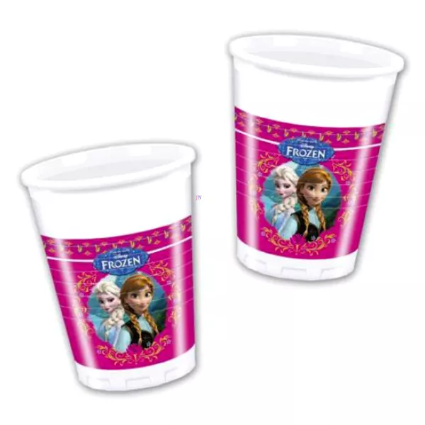 Disney hercegnők: Jégvarázs műanyag pohár - 8 darabos