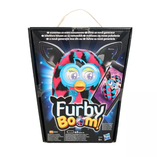 Furby Boom interaktív plüssfigura - rózsaszín-fekete - CSOMAGOLÁSSÉRÜLT