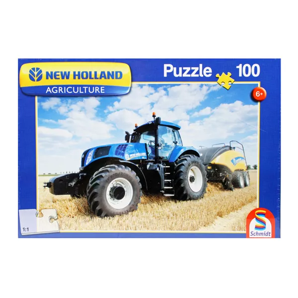 Schmidt: New Holland kék traktor - 100 darabos puzzle