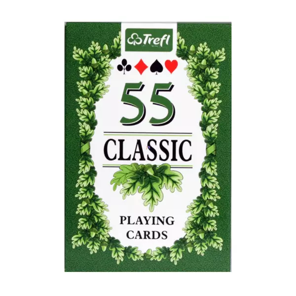55 lapos francia kártya - zöld