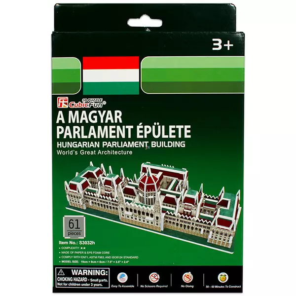 A magyar Parlament épülete 3D puzzle - 61 darabos