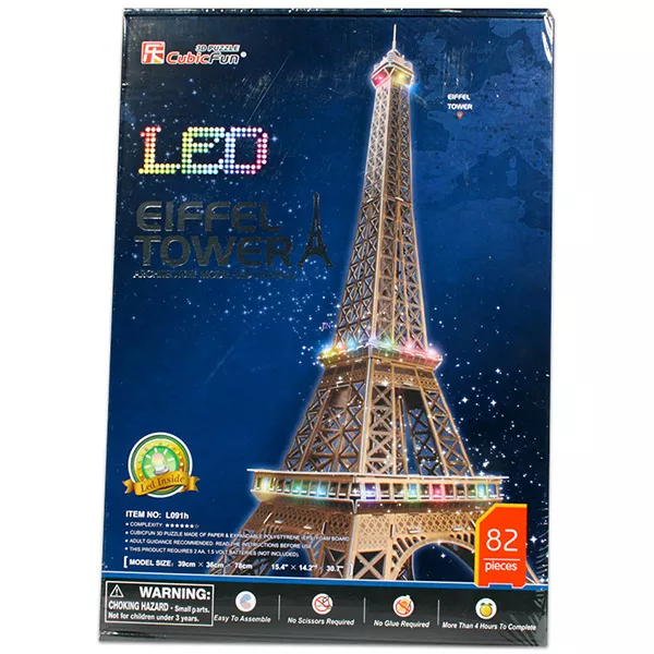 Eiffel-torony 3D LED puzzle - 86 darabos
