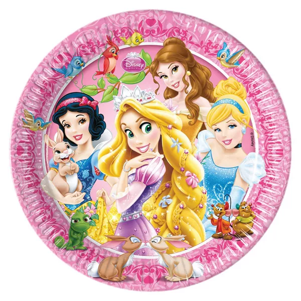 Disney hercegnők: Palota kedvencek 20 cm-es tányér - 8 darabos