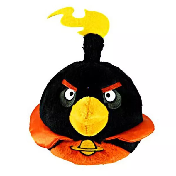 Angry Birds Space: 20 cm-es plüssfigura hang nélkül - fekete madár