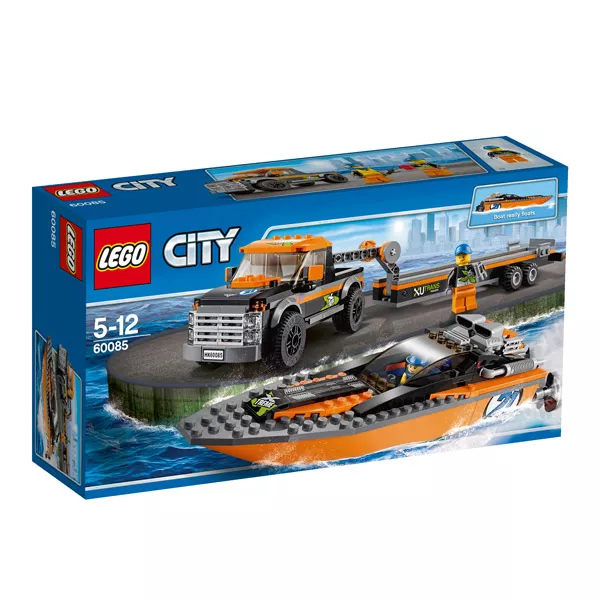 LEGO CITY: 4x4-es motorcsónak szállító 60085
