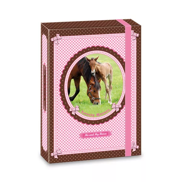 My Horse: lovas A4-es irattartó doboz - rózsaszín-barna