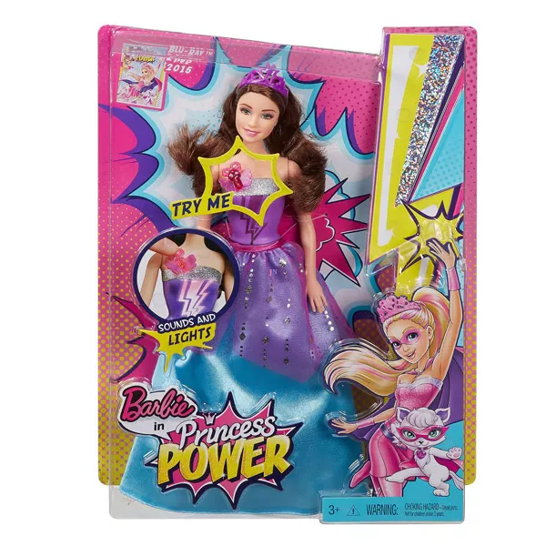 Barbie: Szuperhős hercegnő - Hangot adó, világító Corinne hercegnő
