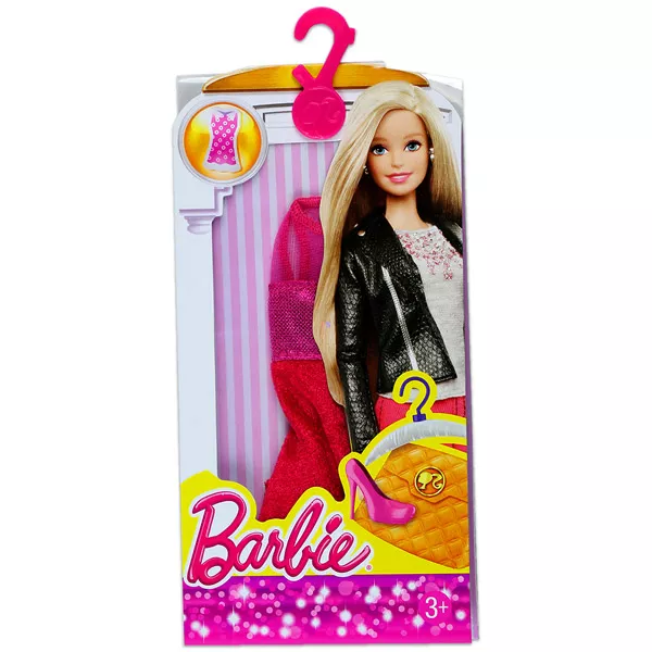 Barbie ruhák: rózsaszín csillámos