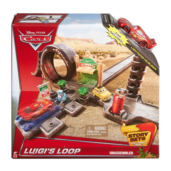 Cars: Set de joacă - Pista cu lansator Luigis Loop
