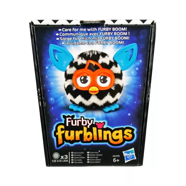 Furby Furblings mini interaktív plüssfigura - fekete-fehér