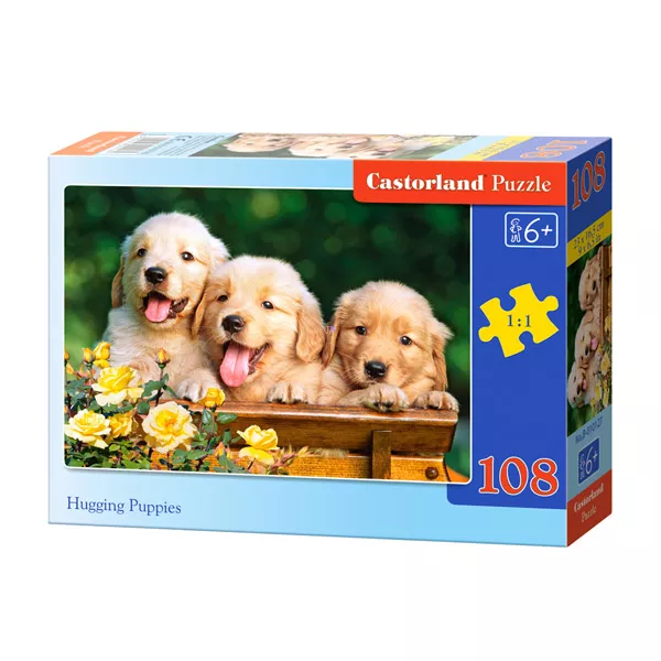 Golden retriever kutyakölykök 108 darabos puzzle