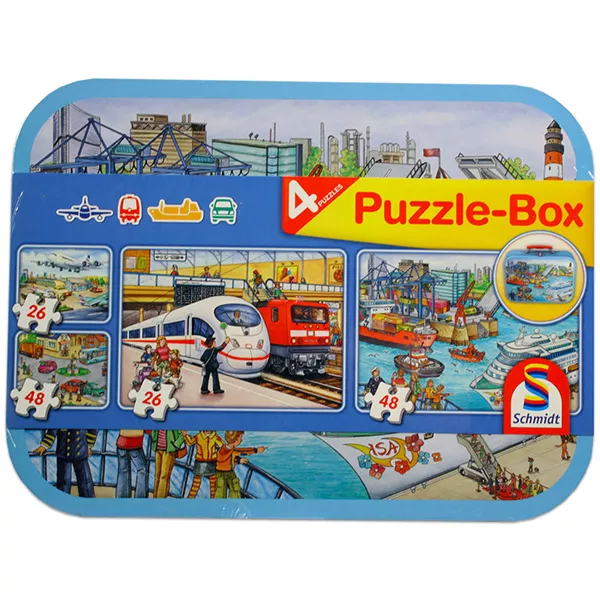 Playmobil városi közlekedés 2 x 26 és 2 x 48 darabos puzzle