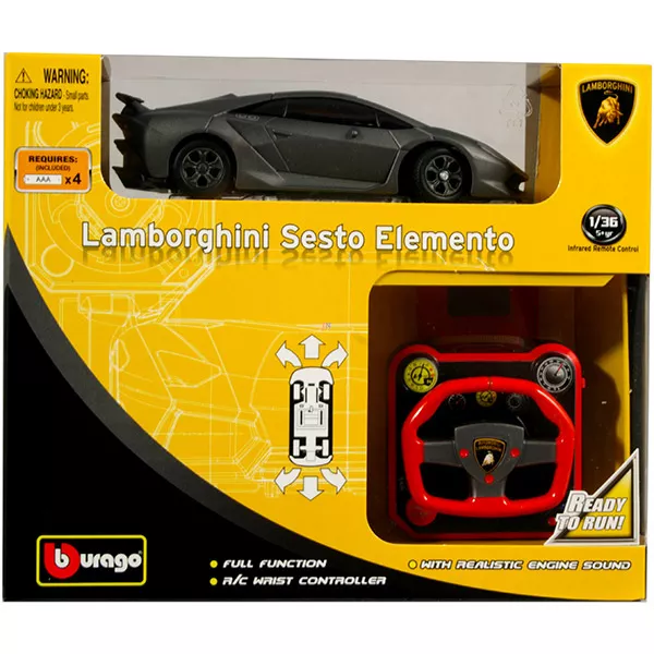 Bburago távirányítós Lamborghini Sesto Elemento 1:36