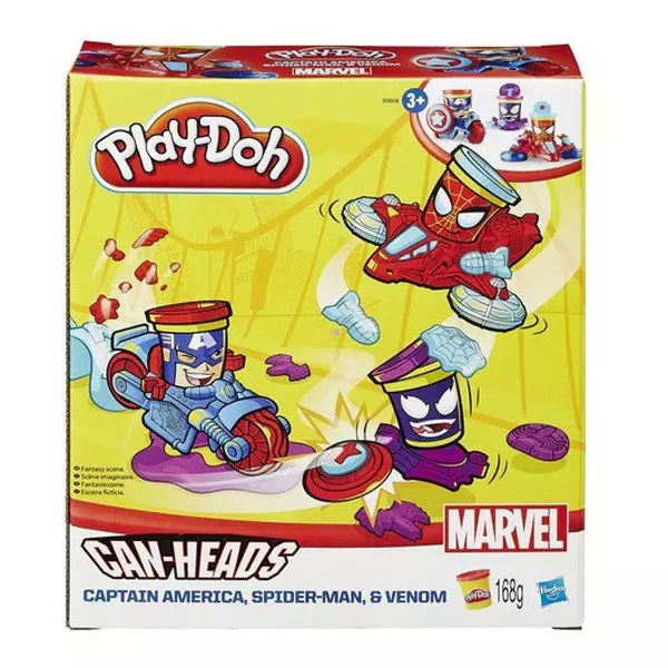 Play-Doh: Set plastilină Captain America şi Spider-Man