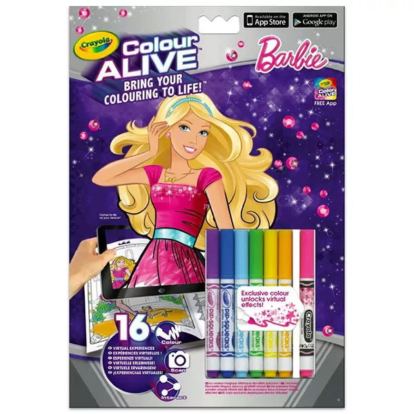 Crayola Color Alive Szupersztár Barbie színező
