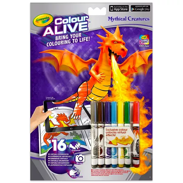 Crayola: Colour Alive carte de colorat - Castele şi dragoni