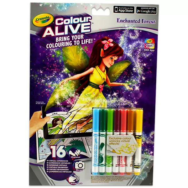 Crayola: Colour Alive carte de colorat - Pădurea fermecată