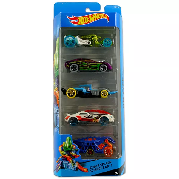 Hot Wheels City: 5-delni komplet majhnih avtomobilov - Color Splash Science Lab 5