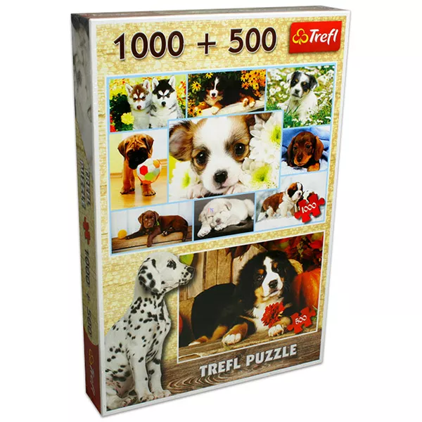 Kutyakölykök 1000 és 500 darabos puzzle