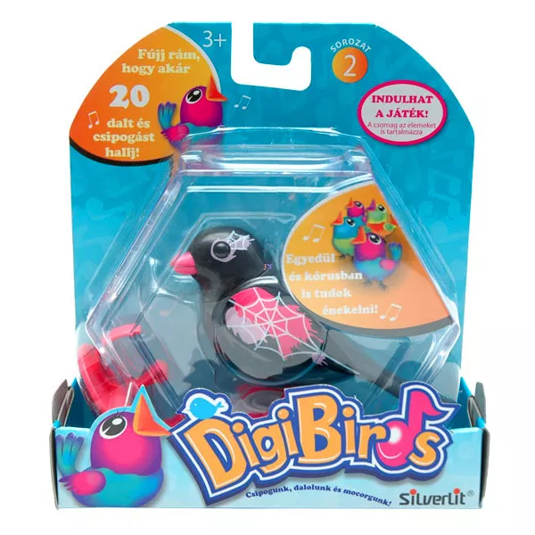 Digibirds 2: Összekapcsolható madárszobával - fekete, Edgy