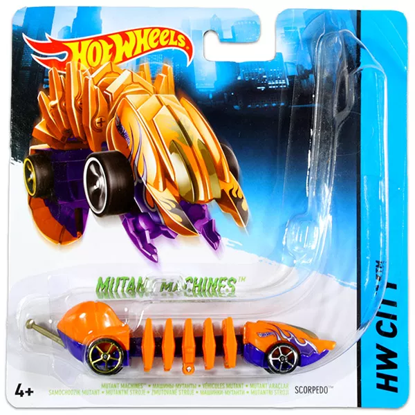 Hot Wheels City: Mutirani živalski avtomobili - Scorpedo, oranžen