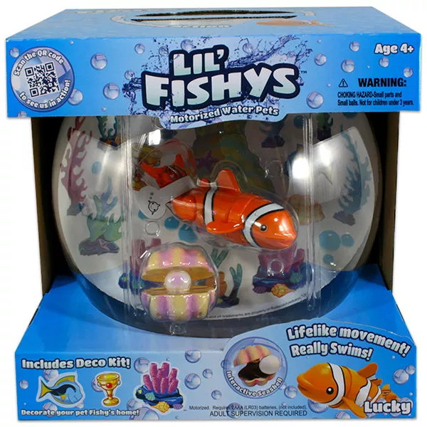 Lil Fishys robot vízi kedvencek - bohóchal akváriummal