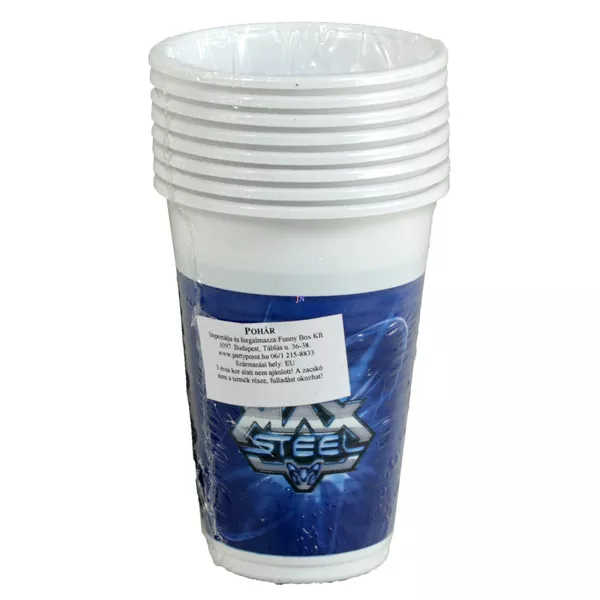 Max Steel: műanyag pohár - 8 darabos, 200 ml