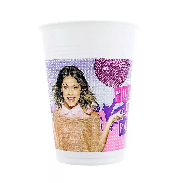 Violetta: műanyag pohár - 8 darabos, 200 ml