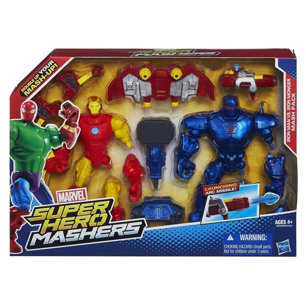 Marvel Mashers szuperhősök páros figurák - Vasember és Iron Monger