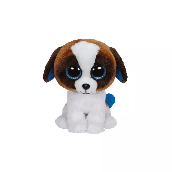 TY Beanie Boos: Duke kutyus plüssfigura - 15 cm, barna-fehér