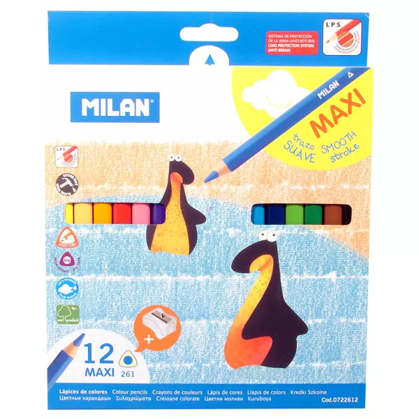 Milan maxi színes ceruza - 12 db
