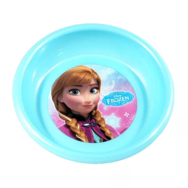 Disney hercegnők: Jégvarázs műanyag mélytányér - világoskék, 16 cm
