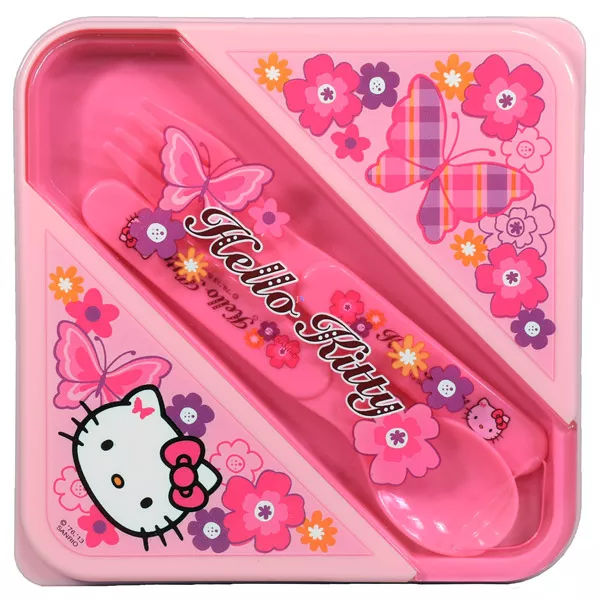 Hello Kitty: uzsonnás doboz evőeszközzel