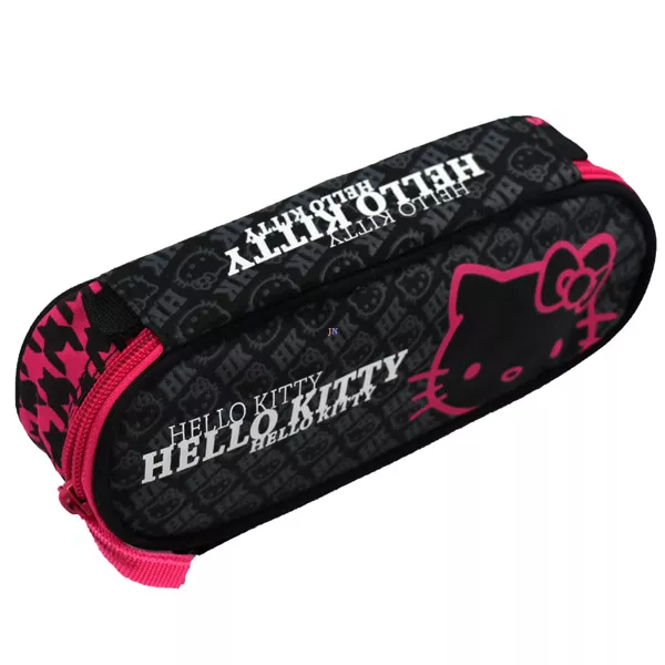 Hello Kitty: bedobós tolltartó - fekete-rózsaszín