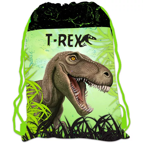 T. Rex dínós tornazsák - fekete-zöld